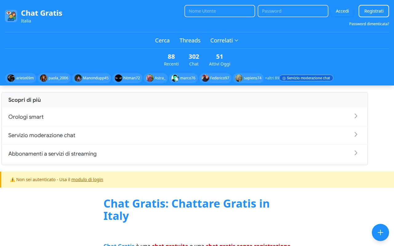 Screenshot di Chat Gratis