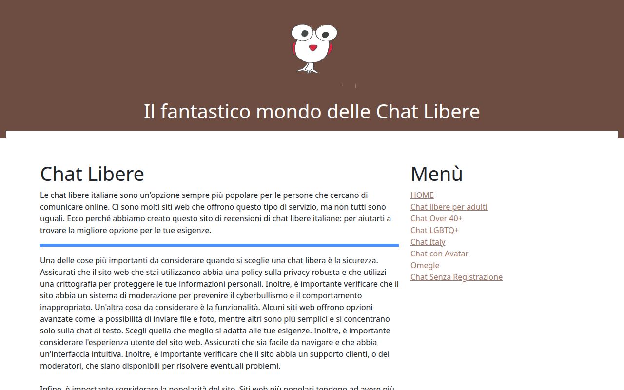 Screenshot di Chat Libere