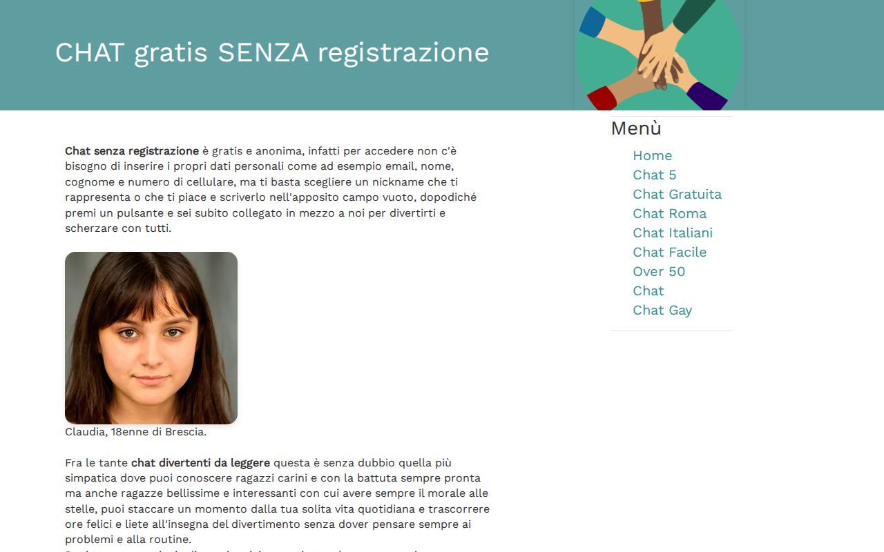 Screenshot di Chat Senza Registrazione