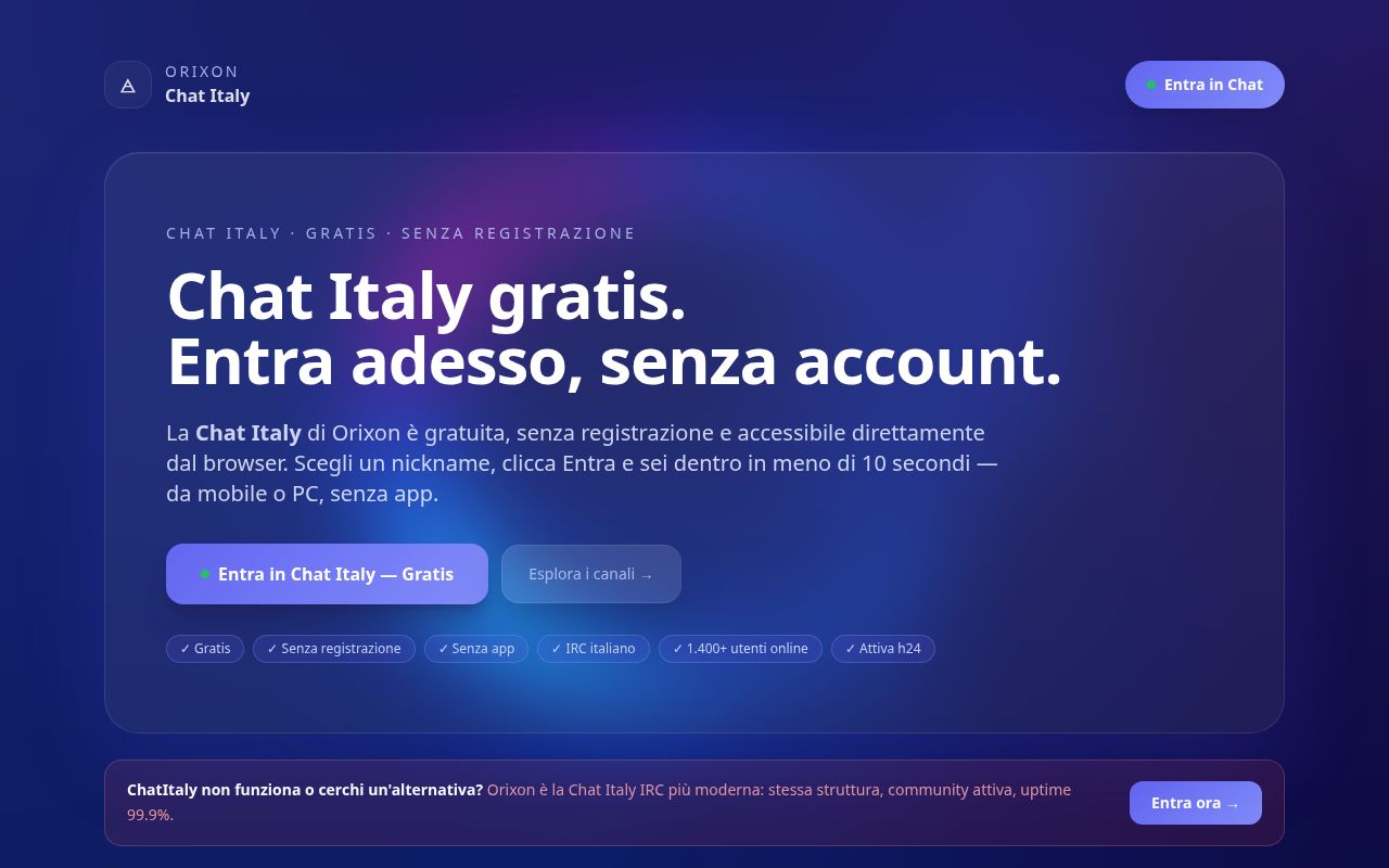 Screenshot di Chat Italy